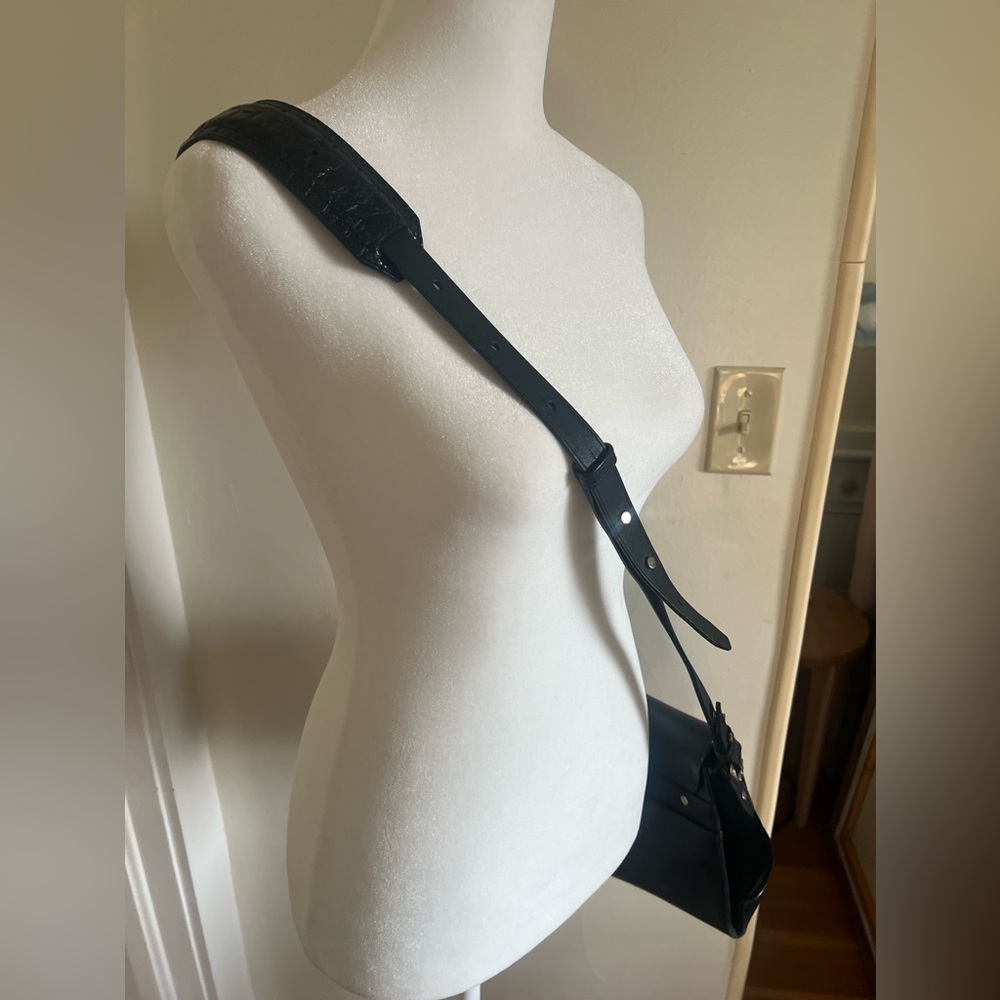 Proenza Schouler Black Leather Elliot Crossbody Bag Purse - Picture 8 of 10